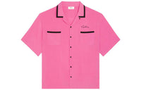 CELINE Camp Collar Logo Embroidered Twill Shirt