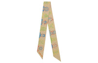 HERMES Small Silk Scarves Women's Camel