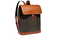 GOYARD Alpin Canvas With Leather Backpack Medium Size Unisex Brown