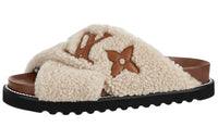 LOUIS VUITTON Paseo Comfort Slide Slippers Women's Beige