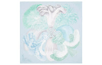 HERMES Silk Scarves Women's Blue/Green/Gray