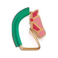 HERMES Calfskin Brooches Unisex Green