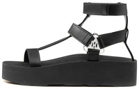 HERMES Enid Strap Sandals Women's Black