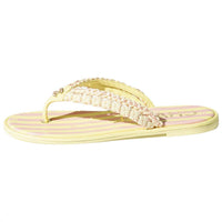 CHANEL Flip Flops Women's Light Yellow