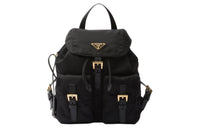 PRADA Re Edition Fabric Backpack Trumpets Women's Black