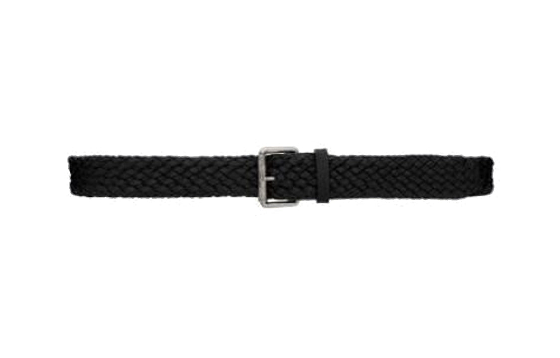 حزام رجالي أنيق منسوج من SAINT LAURENT باللون الأسود، 4 سم