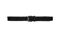 حزام رجالي أنيق منسوج من SAINT LAURENT باللون الأسود، 4 سم