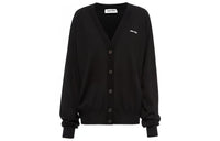 MIU MIU Fine knit Logo patch Cardigan