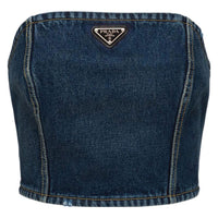 PRADA Strapless Tops Women's Blue