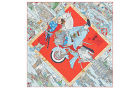 HERMES Silk Scarves Unisex Multicolor