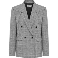 SAINT LAURENT Deconstructed Check Double breasted Blazer