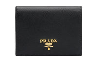 PRADA Leather Wallet Small Size Women's Black