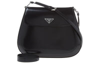PRADA Leather Handbag Shoulder Bag Women's Black