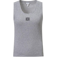 LOEWE Anagram Cotton Top Grey Melange