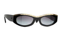 CHANEL Plate Frame Irregular Shape Sunglasses Unisex