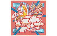 HERMES Silk Scarves Unisex Orange
