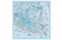 HERMES Silk Scarves Women's Blue