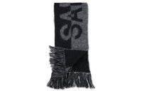 SAINT LAURENT Logo Detailed Fringed Edge Scarf