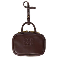 MIU MIU Leather Charm Bag Accessory Women's Briarwood