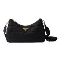 PRADA Recycled Polyamide Shoulder Bag Tubas Women's Black