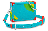 LOUIS VUITTON Clutch Bo Leather Hard Case Unisex Blue/Green/Yellow