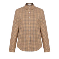MIU MIU Logo-Embroidered Button-Up Checked Shirt