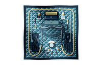 HERMES Silk Scarves Women's Blue