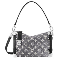 LOUIS VUITTON Monogram Jacquard Denim Side Trunk Gray
