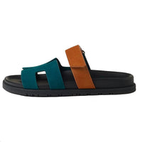 HERMES Chypre Slide Slippers Women's Blue