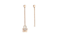 HERMES Constance Earrings Women's Rose Gold