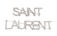 SAINT LAURENT Logo Embellished Brooch