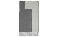 HERMES Knit Scarves Unisex Charcoal Gray Light Gray