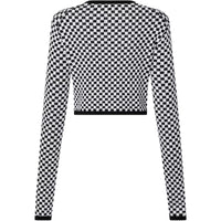 LOUIS VUITTON Mini Damier Knit Cardigan