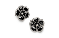 CHANEL Clip-On Earrings Women's Black