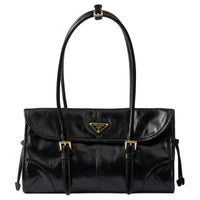 PRADA Leather Handbag, Shoulder Bag Medium Size Women's Black