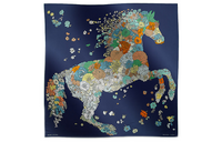 HERMES Silk Scarves Women's Blue