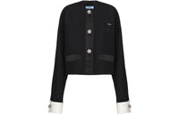 PRADA SS23 Cropped Coat Women's Black