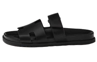 HERMES Chypre Sandal Noir Calfskin Leather M