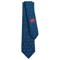 HERMES Silk Ties Men's Denim Color