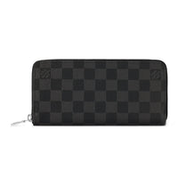 LOUIS VUITTON Zippy Graphite Canvas Wallet Men's Gray