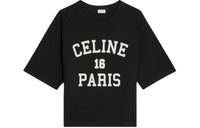 CELINE Drop Shoulder Sleeve T-Shirt Women's Black
