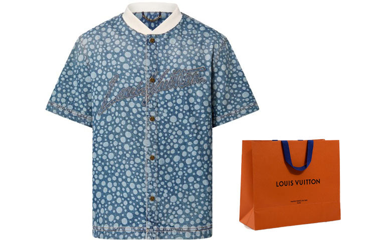 قميص جينز منقط من مجموعة LOUIS VUITTON X Yayoi Kusama 2010s Infinity