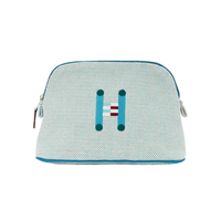 HERMES Bolide Cotton Storage Bag Mini Unisex Cyan Plus Lure