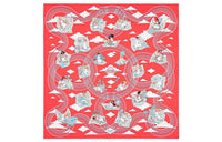 HERMES Silk Scarves Women's Red