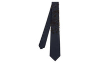 HERMES Tie Men's Marine Blue/Gold