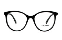 CHANEL Plate Frame Oval Eyeglass Frames Unisex