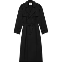 SAINT LAURENT Trench Coat Unisex Black