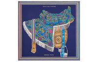 HERMES Silk Scarves Unisex Blue