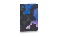 LOUIS VUITTON Pocket Organizer Sunrise Monogram Eclipse Black/Grey/Blue Multi