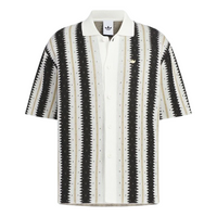 adidas Resort Crochet Polo Knit 'White Black' KE5833